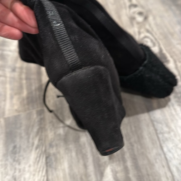 Prada Sport Black Suede Wedge Tall Shearling Leather Boots Size 38 - Picture 11 of 14